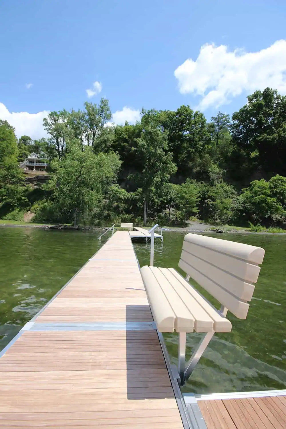 tan version of the ShoreMaster Off-Deck Bench