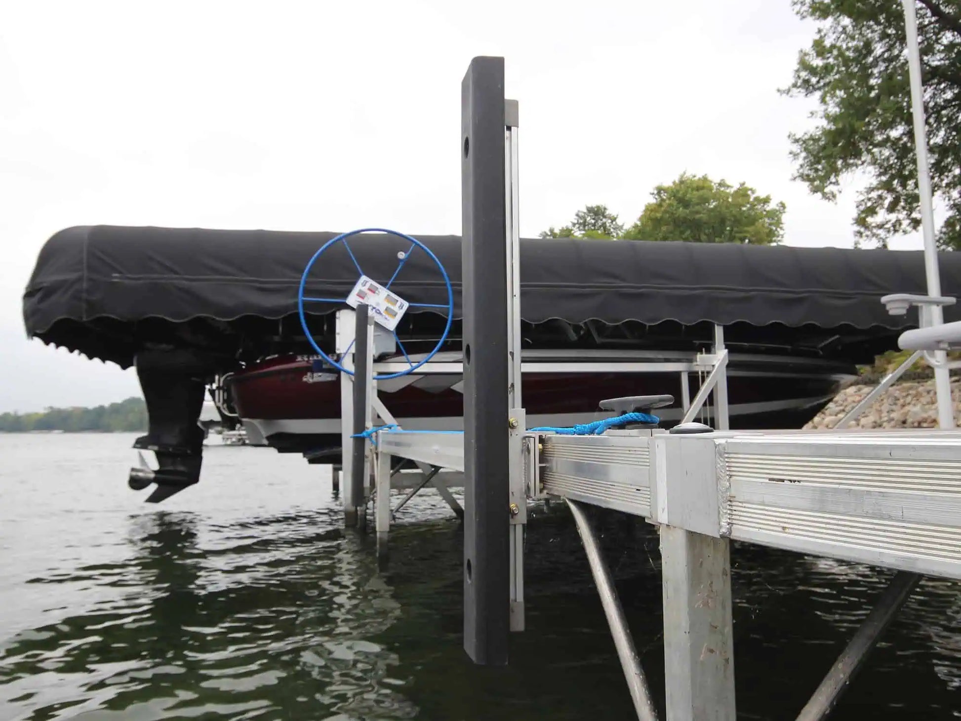 black ShoreMaster Vertical Dock Bumper